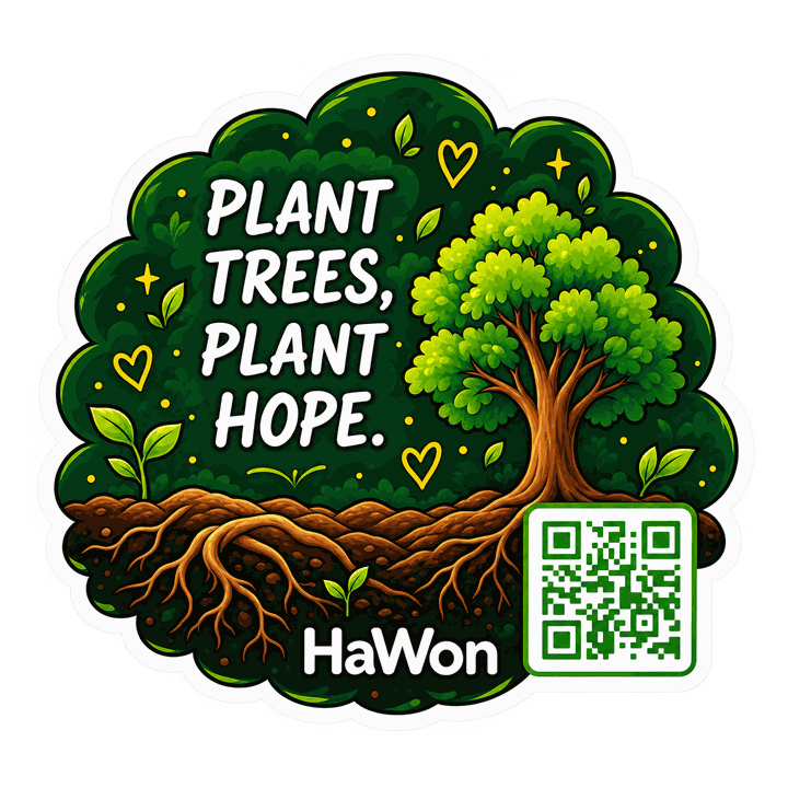 Plant trees, plant hope.